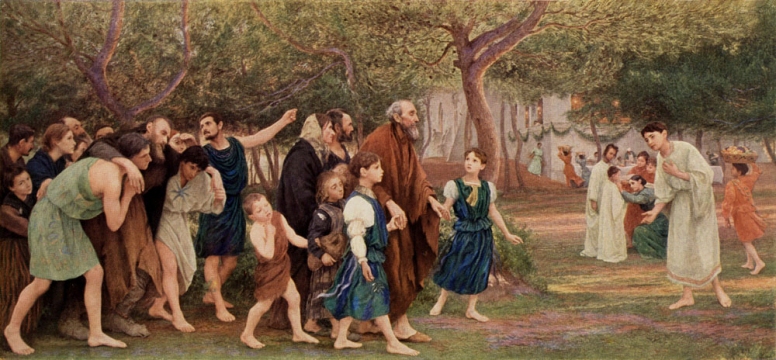L'Invitation au festin ( La invitación al banquete), Eugène Burnand (suizo, 1899)